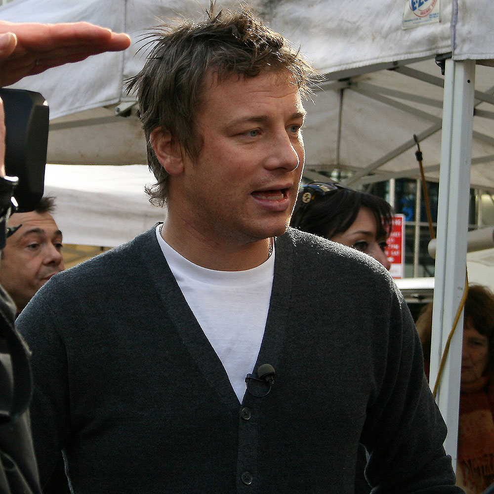 Jamie Oliver em mercado orgânico, em Nova York. Foto: Really  ShortESTA