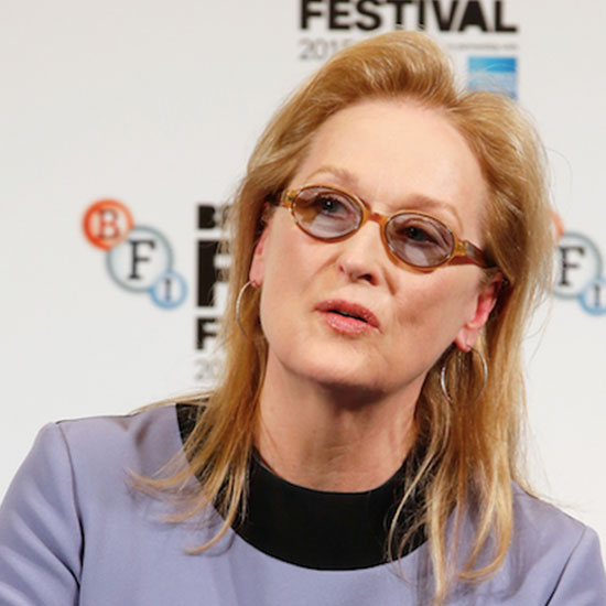 Meryl Streep attends the Suffragette press conference during the BFI London Film Festival at The Lanesborough Hotel on October 7, 2015 in London, England.  (Photo by John Phillips/Getty Images for BFI)