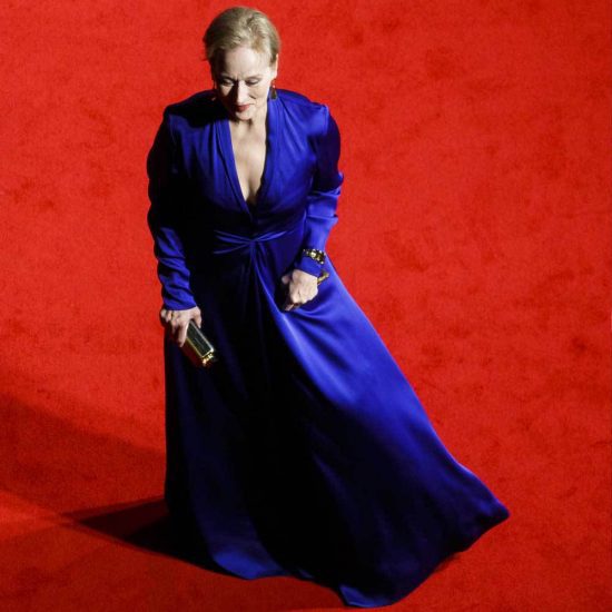 Meryl Streep no tapete vermelho do London Film Festival. Foto: BFI