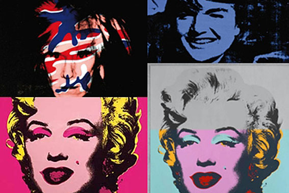 Obras de Andy Warhol que integram a maior mostra do artista já realizada no Brasil.Divulgação