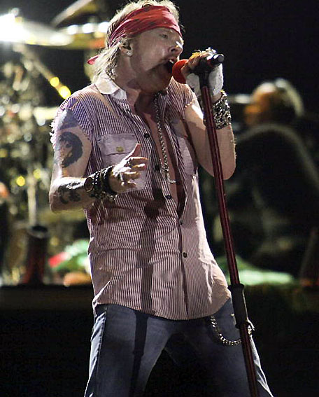 Axl Rose delivers his best vocal performance on the Pink Floyds Another Brick in the Wall.MRossi/Time4Fun PR