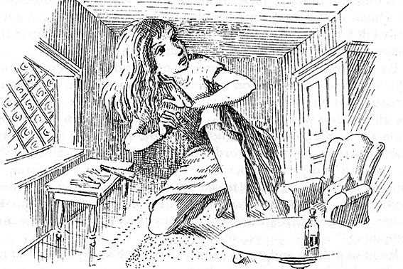 Ilustração de Mervyn Peake para o Alice no País das Maravilhas