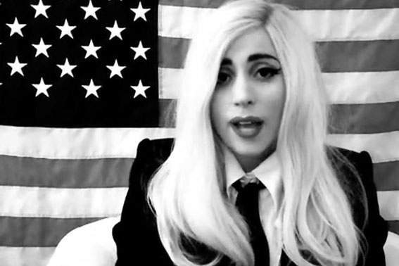 Lady Gaga no vídeo dirigido ao Senado e aos americanos.Mundo Mais/Divulgação