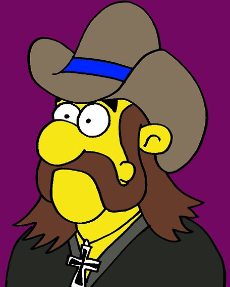 Lemmy caracterizado pelo desenho Os Simpsons.Divulgação