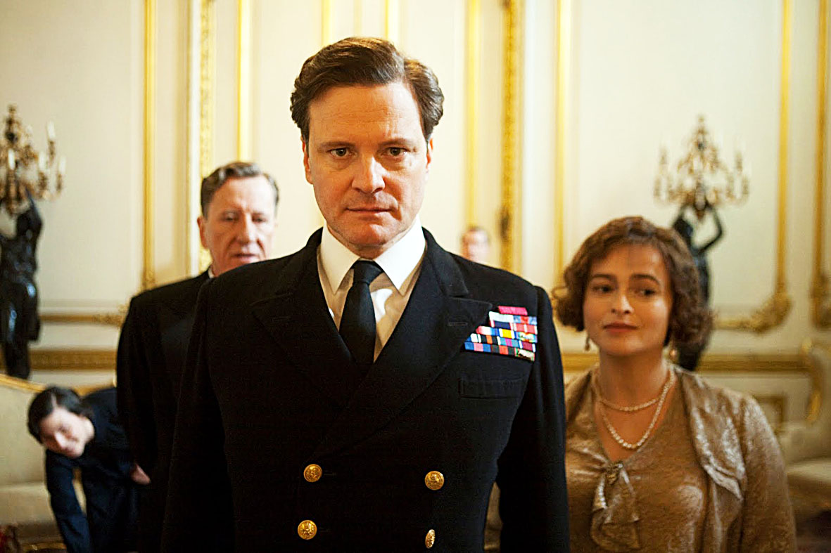Colin Firth em cena de O Discurso do Rei