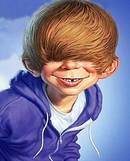 Caricatura de Justin Bieber na capa da revista Mad.Divulgação