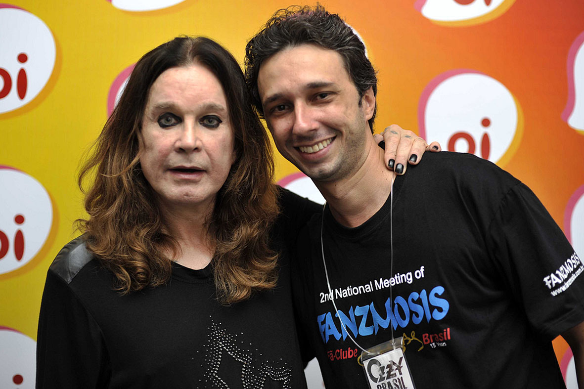 Ozzy Osbourne e o fã Fernando Zeferino