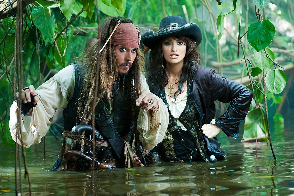 Johhny Depp e Penélope Cruz: dupla boa em Piratas do Caribe 4.Divulgação
