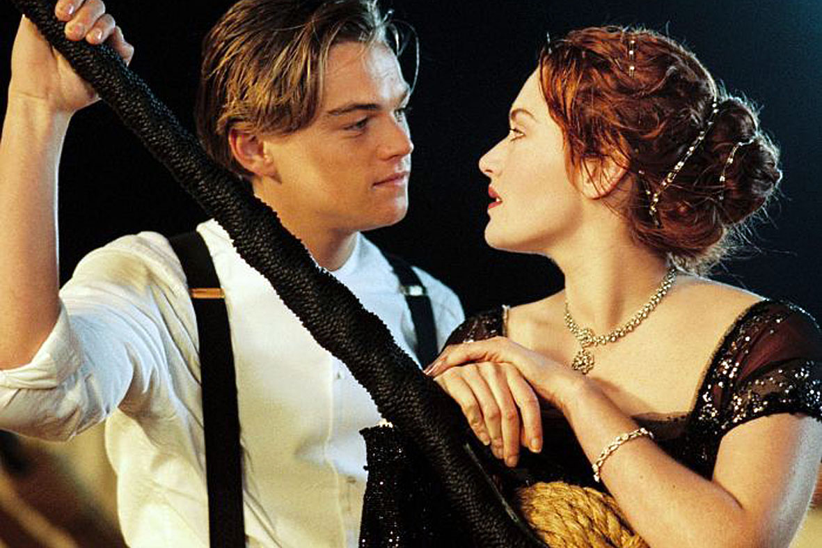 Leo DiCaprio e Kate Winslet em cena de Titanic: oscarizado longa volta em 3D. Divulgação