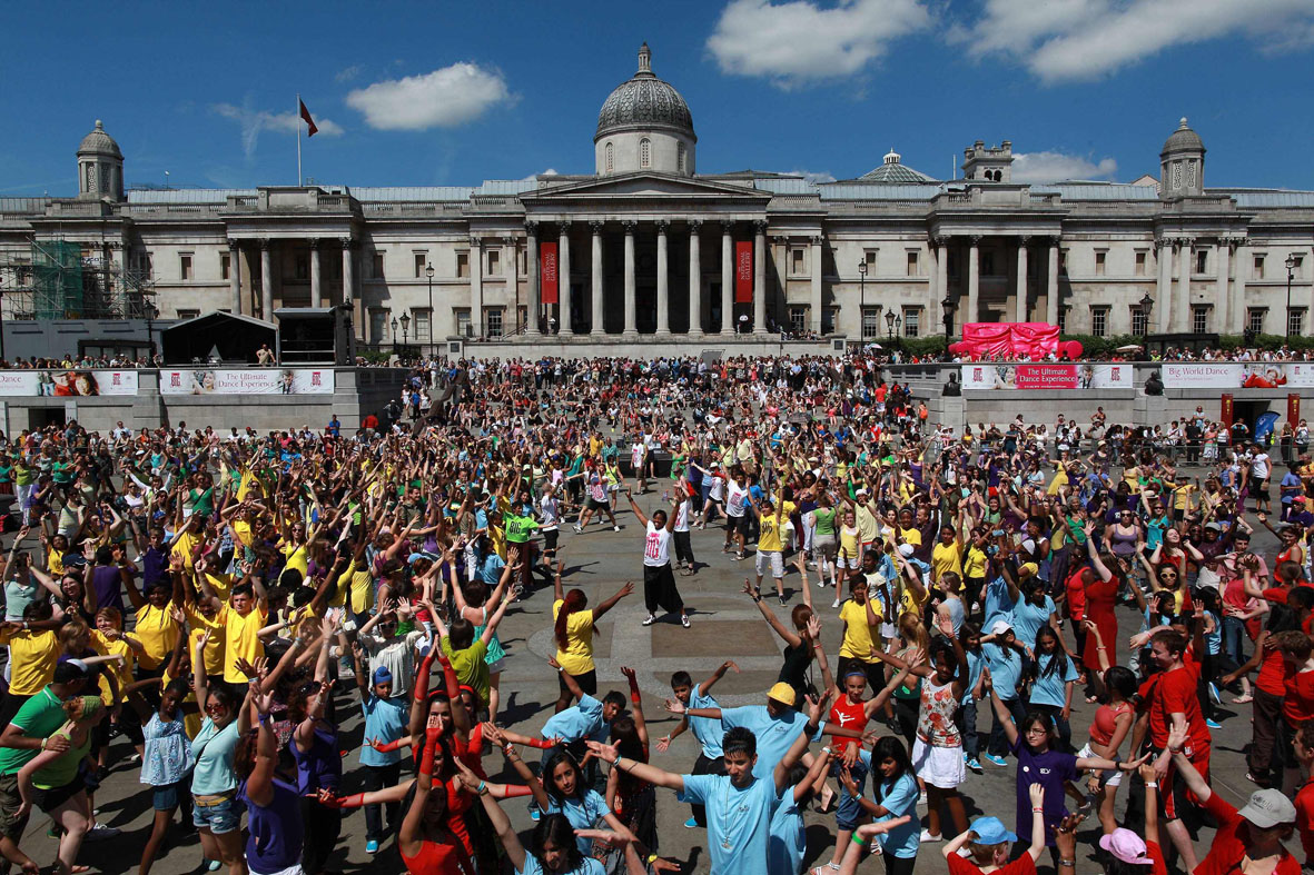 O Big Dance 2011 reúne uma multidão na Trafalgar Square