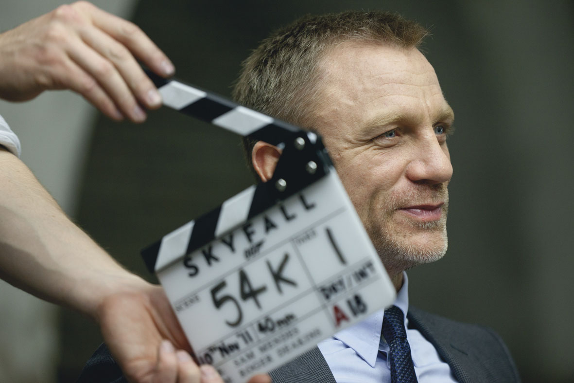 Daniel Craig no set do filme Skyfall