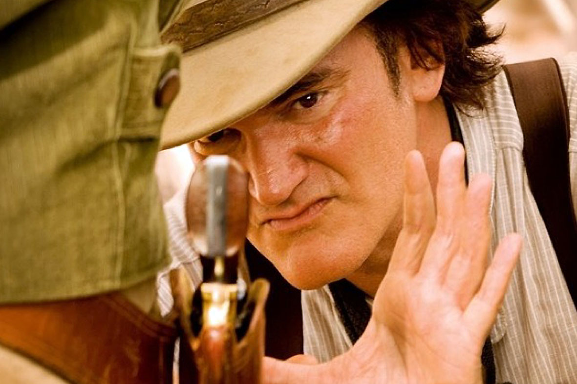 Quentin Tarantino no set de filmagens de Django Livre. Foto: Divulgação