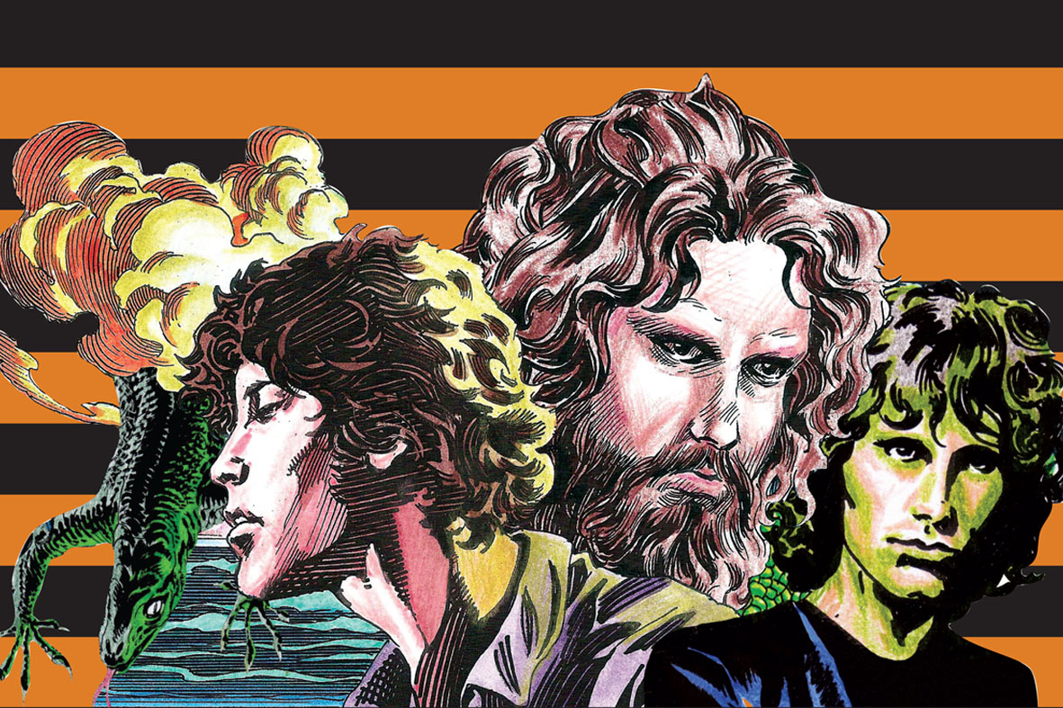 Detalhe da capa de Jim Morrison: O Rei Lagarto. Foto: Divulgação