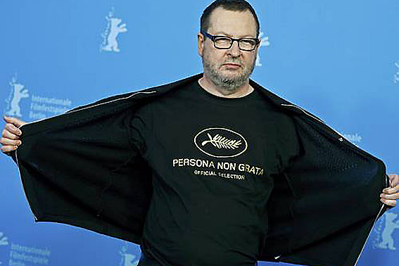 Lars von Trier: provocativo com camiseta-referência a Cannes. Foto: Divulgação