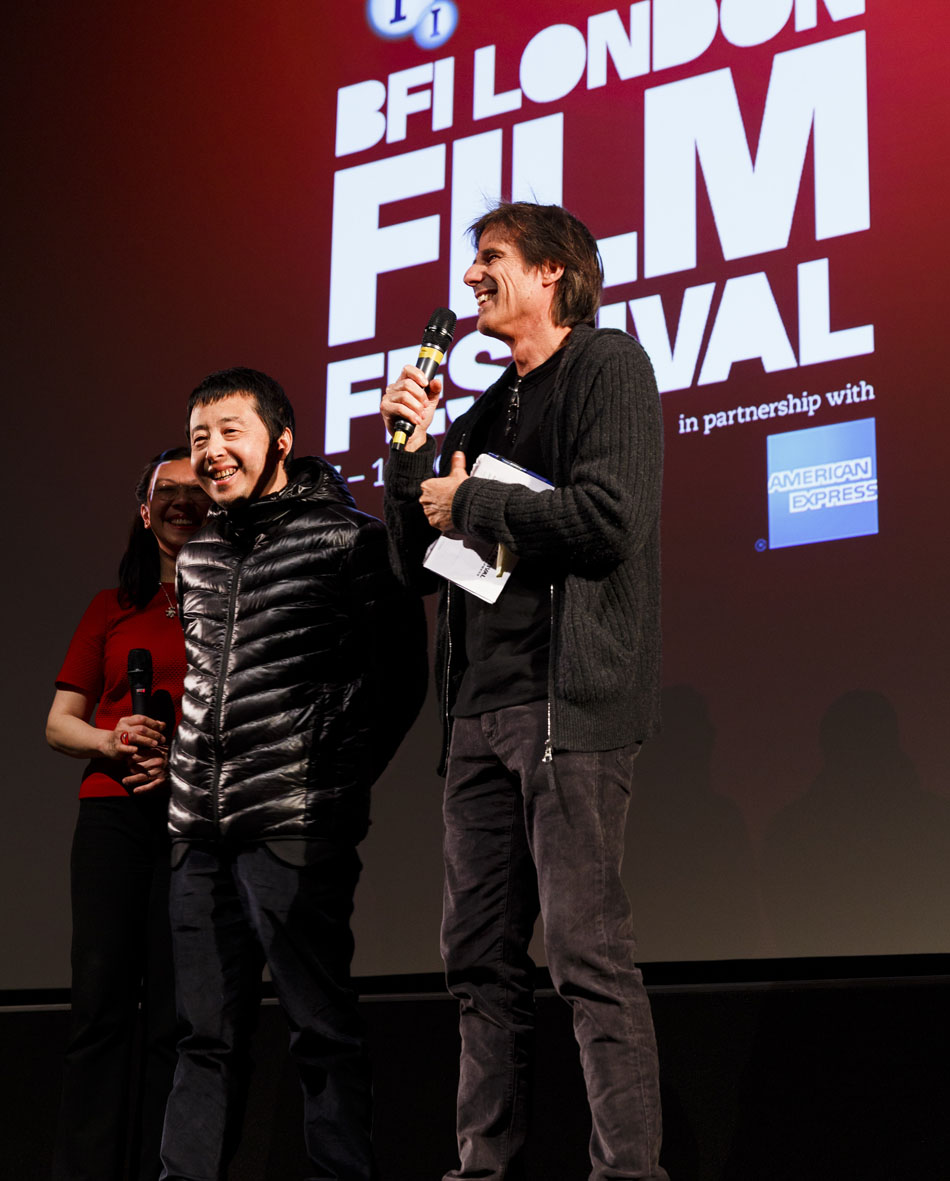 Jia Zhangke e Walter Salles no London Filme Festivsl. Foto: Tristan Fewings/Getty Images for BFI