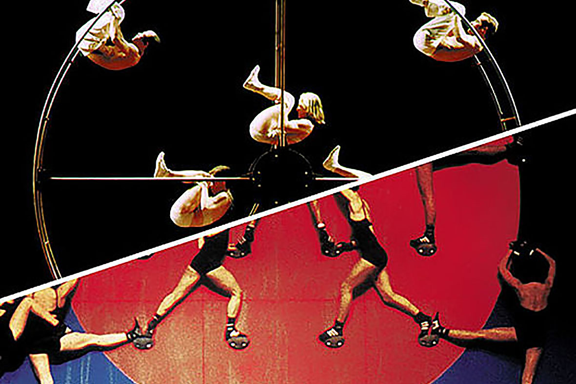 Bailarinos da Cia. Deborah Colker desafia a gravidade em parede  de sete metros em VeRo. Foto: Divulgação