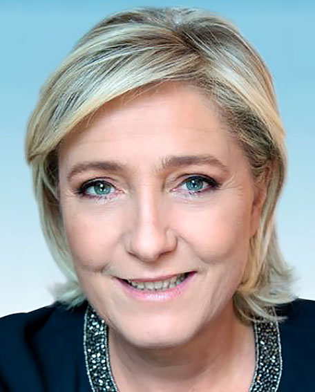 Marie Le Pe: fazendo de tudo para agradar eleitores do partido gaulista Debout La France. Foto: Twitter
