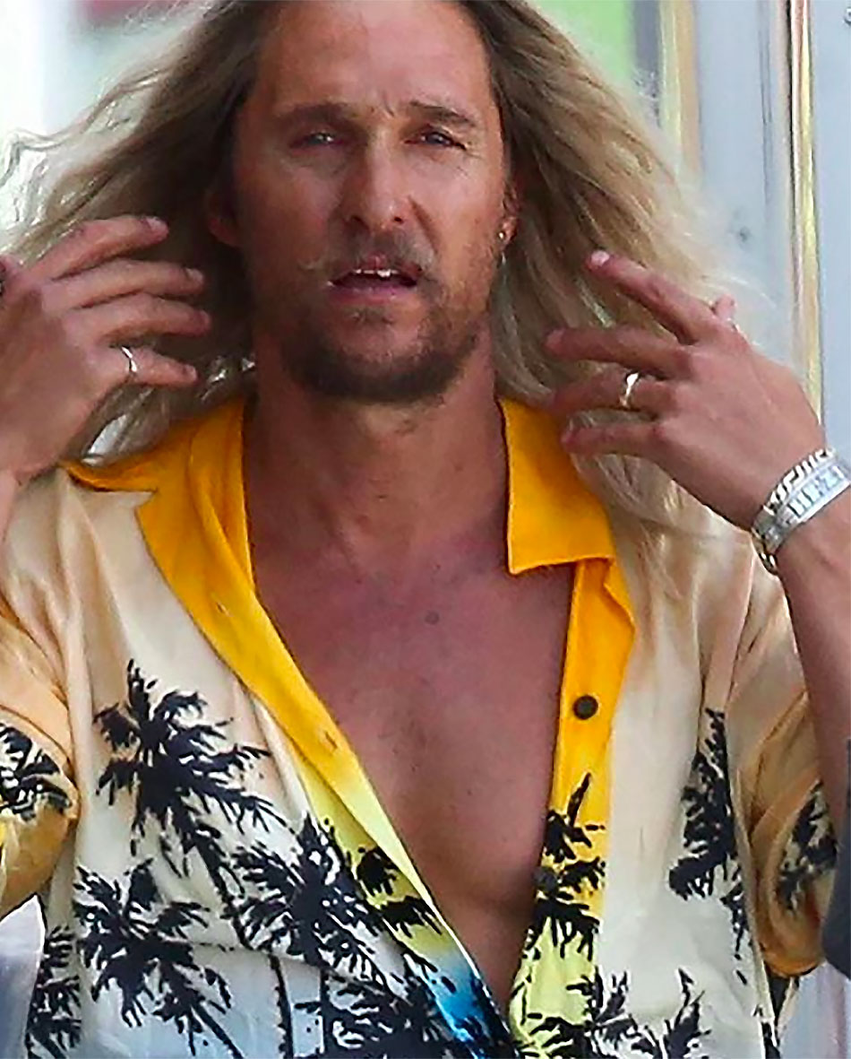 Matthew McConaughey: visual praieiro no filme The Beach Bum. Foto: Divulgação