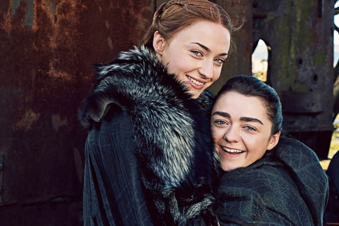 Sansa e Arya Stark: finalmente unidas vencerão. Foto: HBO