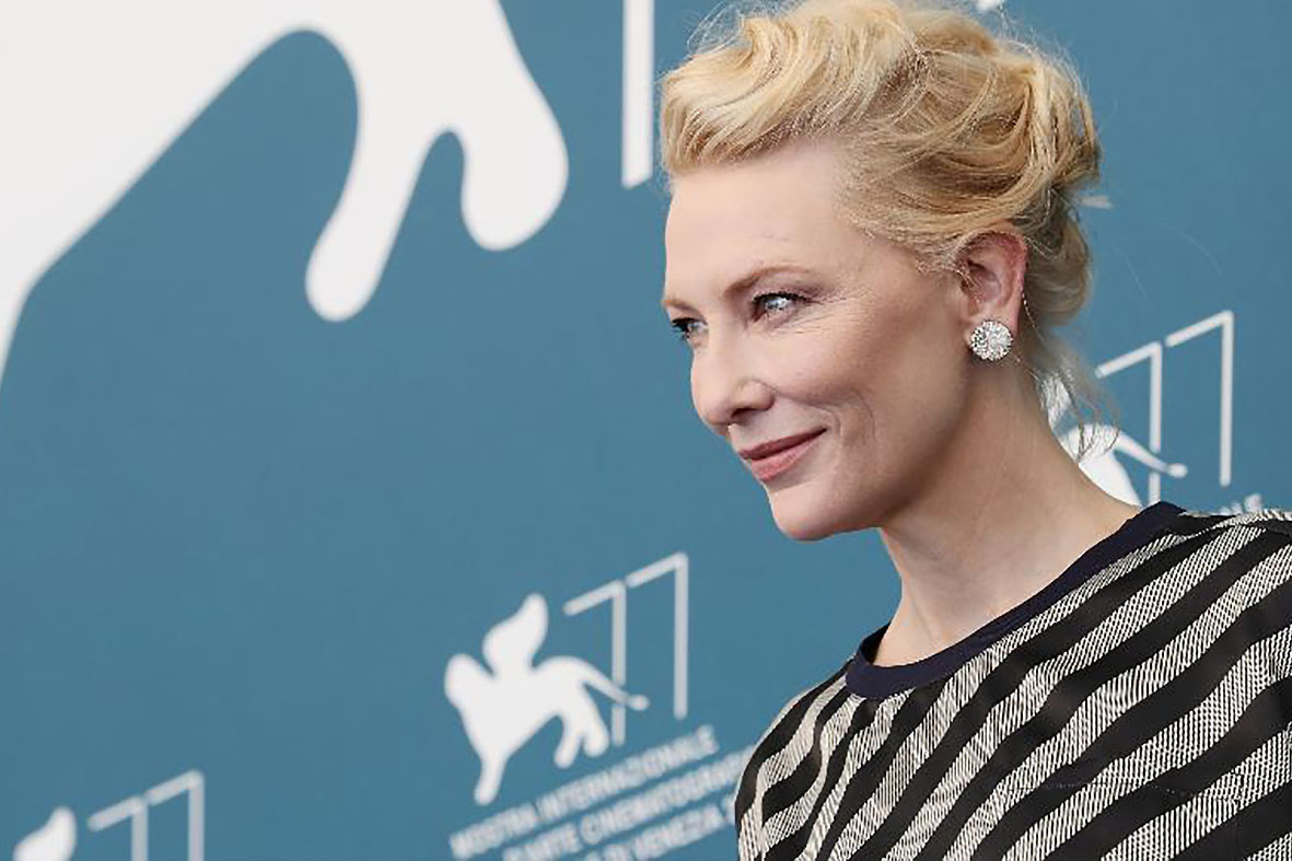 Cate Blanchett no Festival de Cinema de  Veneza 2020: edição presencial apesar da pandemia. Goto: Vittorio Zunino Celotto/Getty Images