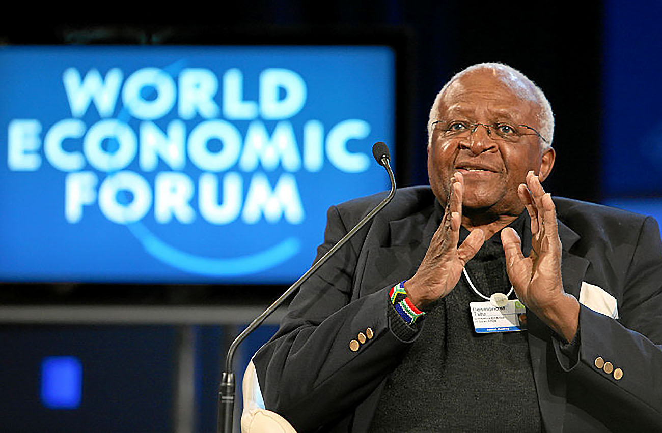 Desmont Tutu: “Muita coisa precisa mudar". Foto: World Economic Forum