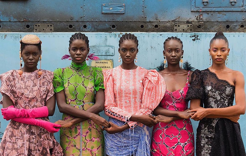 Modelos na Lagos Fashion Week. Foto:Stephen Tayo