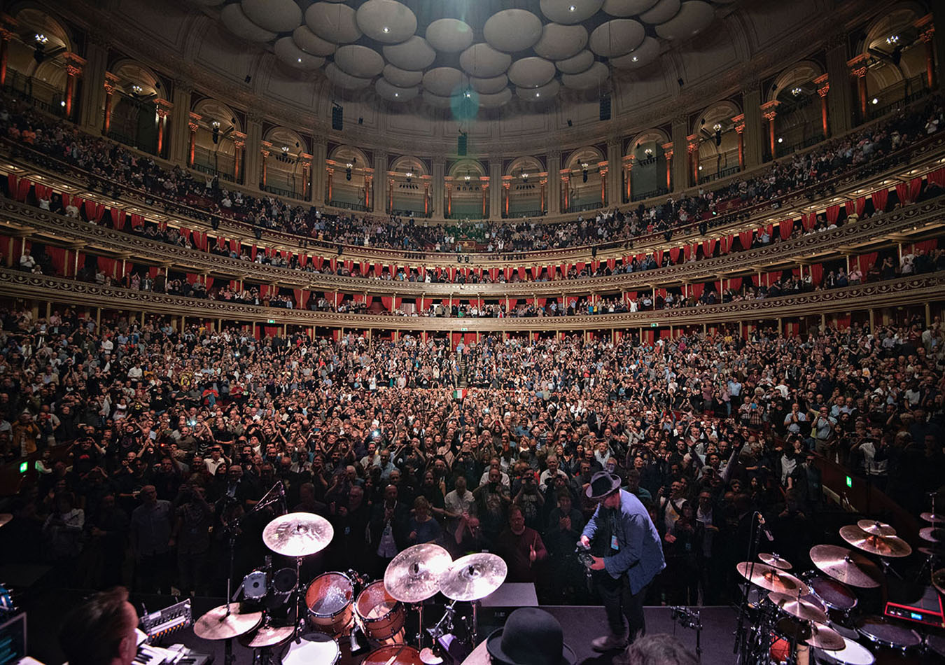 King Crimson em show dos 50 anos, no Royal Albert Hall, em Londres. Foto: Tony Levin