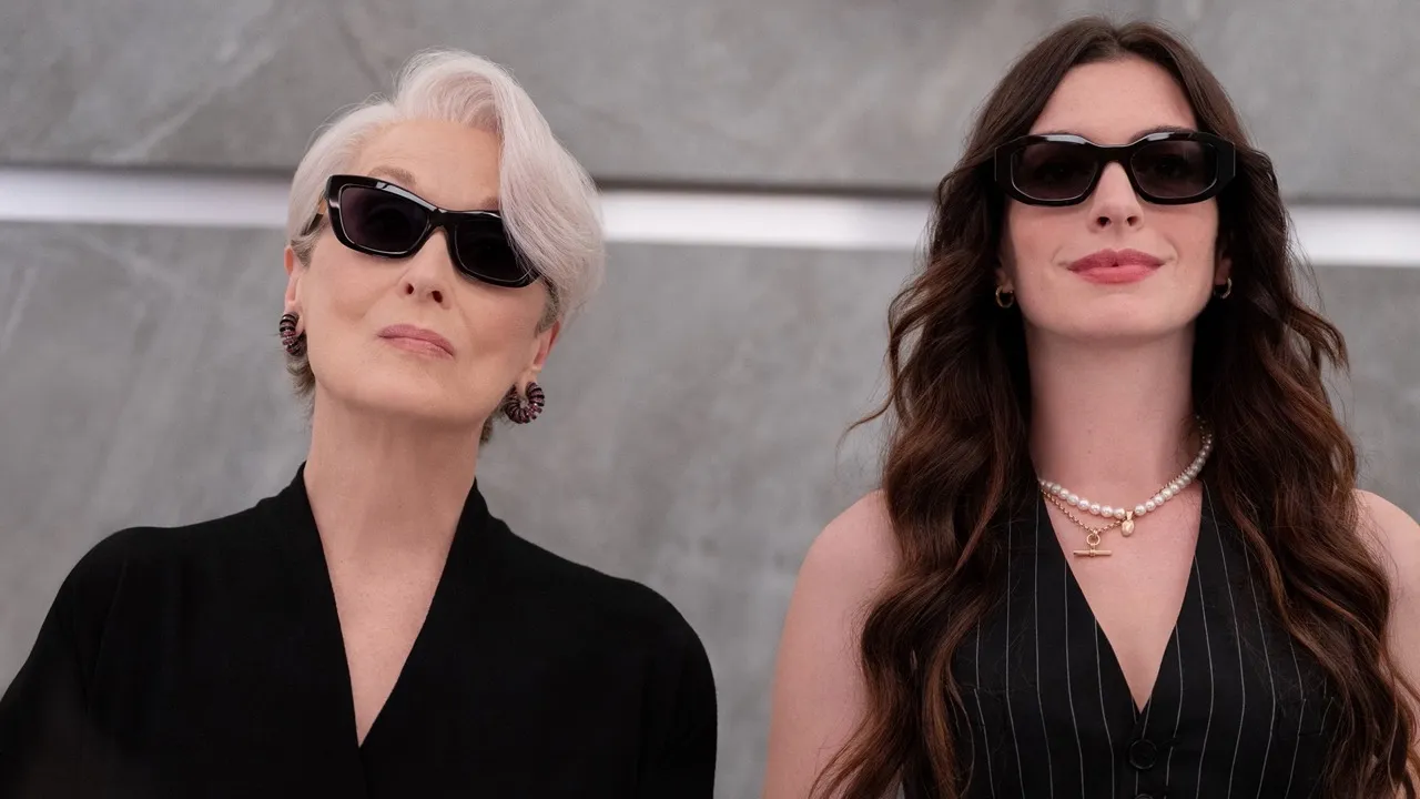 Anne Hathaway e Meryl Streep em O Diabo Veste Prada 2. Foto: Disney/20th Century